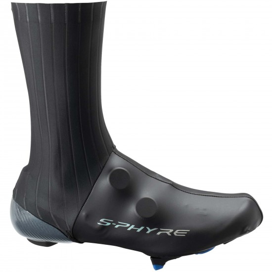 Shimano Men's, S-PHYRE Flash Shoe Cover, Black, Size S (37-39)