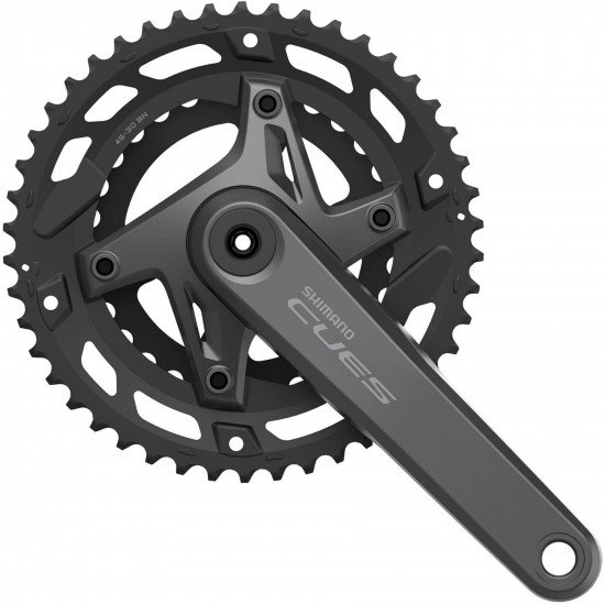 Shimano FC-U6000 CUES 2 piece design chainset, for 9/10-speed, 170 mm, 46/30T Shimano FC-U6000 CUES 2 piece design chainset, for 9/10-speed, 170 mm, 46/30T