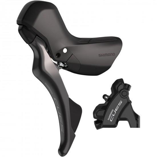 Shimano CUES ST-U6030 bled hydraulic, mechanical STI set, flat mount calliper, LH rear