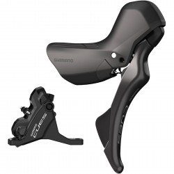 Shimano CUES ST-U6030 bled hydraulic, mechanical STI set, flat mount calliper, RH Front Shimano CUES ST-U6030 bled hydraulic, mechanical STI set, flat mount calliper, RH Front