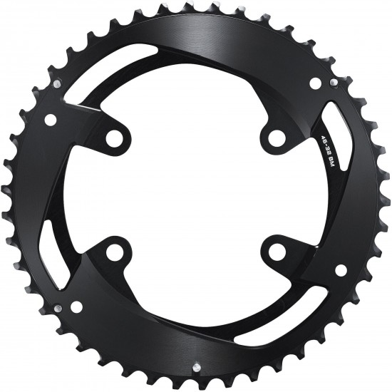 Shimano FC-U8000-2 CUES 11 speed double outer chainring, 46T-BM for 46-32T Shimano FC-U8000-2 CUES 11 speed double outer chainring, 46T-BM for 46-32T