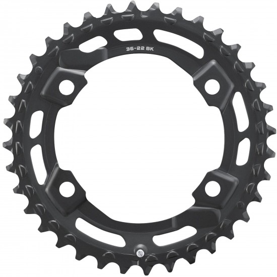 Shimano FC-U6000-2 CUES 11/10/9 speed double outer chainring, 36T-BN for 36-22T Shimano FC-U6000-2 CUES 11/10/9 speed double outer chainring, 36T-BN for 36-22T