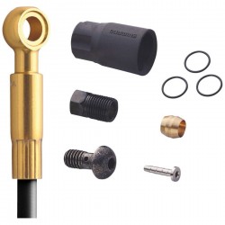 Shimano SM-BH90 disc brake hose Saint M820 long banjo, front, 1000 mm, black / gold
