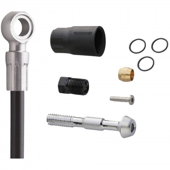 Shimano SM-BH90 XTR/Xt/SLX disc brake cuttable hose, straight banjo, rear, black
