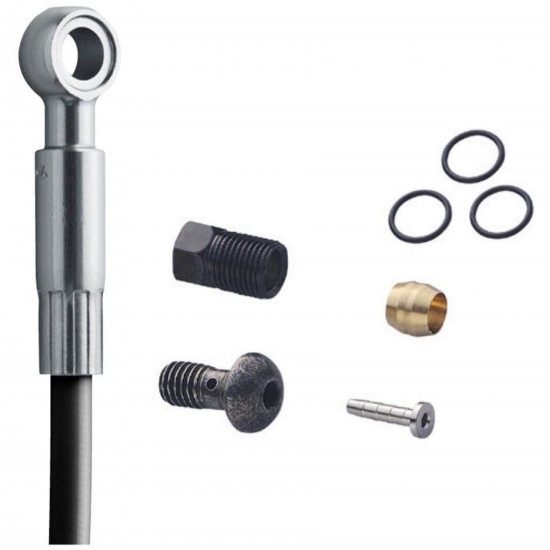 Shimano SM-BH90 XT disc brake hose, straight long banjo, front, 1000 mm, black Shimano SM-BH90 XT disc brake hose, straight long banjo, front, 1000 mm, black