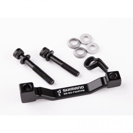 Shimano Disc adapter for post mount calliper, for post 180mm fork/frame, for 203mm rotor Shimano Disc adapter for post mount calliper, for post 180mm fork/frame, for 203mm rotor