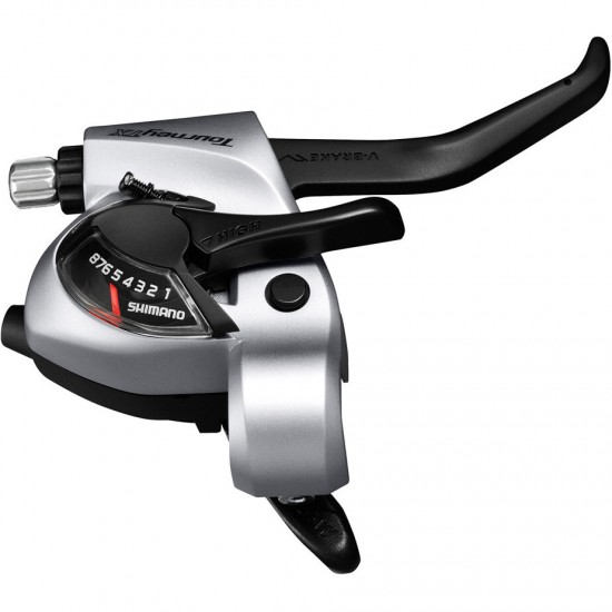 Shimano ST-TX800 Tourney TX STI lever, 3-speed, silver, left hand