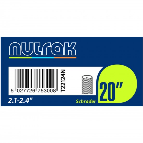 Nutrak 20 x 2.1 - 2.4 inch Schrader valve inner tube Nutrak 20 x 2.1 - 2.4 inch Schrader valve inner tube