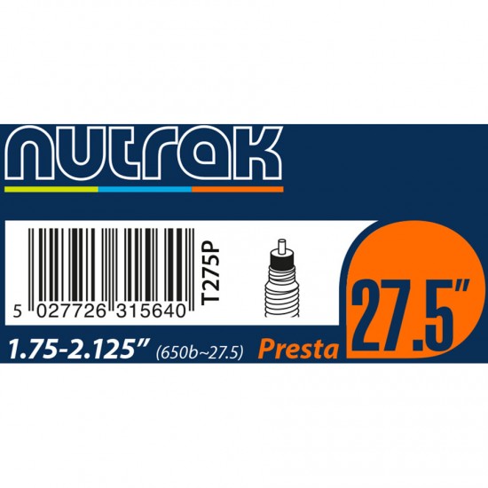 Nutrak 27.5" x 1.75 - 2.125 or 650B x 44 - 64 Schrader inner tube Nutrak 27.5" x 1.75 - 2.125 or 650B x 44 - 64 Schrader inner tube