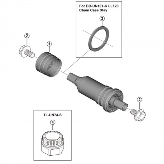 Shimano UN74S cartridge bottom bracket cup installation tool Shimano UN74S cartridge bottom bracket cup installation tool
