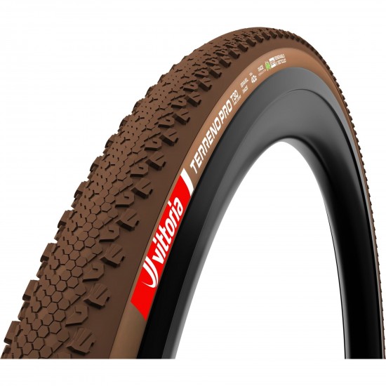 Vittoria Terreno Pro T30 Fine Loose 700x35c Gravel Race Natural Brown Tubeless Ready Tyre Vittoria Terreno Pro T30 Fine Loose 700x35c Gravel Race Natural Brown Tubeless Ready Tyre