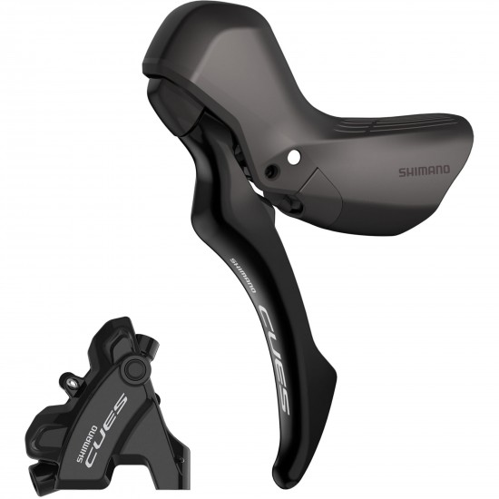 Shimano CUES BL-U4030 hydraulic disc brake lever bled with BR-U6030 calliper, left rear Shimano CUES BL-U4030 hydraulic disc brake lever bled with BR-U6030 calliper, left rear