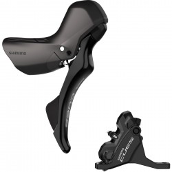 Shimano CUES ST-U4030 bled hydraulic, mechanical STI set, flat mount calliper, RH Front Shimano CUES ST-U4030 bled hydraulic, mechanical STI set, flat mount calliper, RH Front
