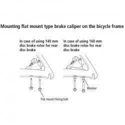 Shimano Flat mount calliper to flat mount frame fixing bolt C, for 30mm frame, 43mm bolt