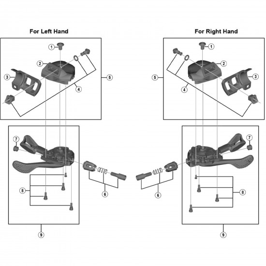 Shimano SL-M9000-I unit fixing bolt, M5 x 8 mm