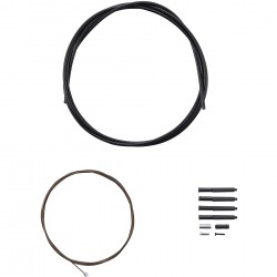 Shimano MTB gear cable set for rear only, Polymer coated stainless steel inner, black