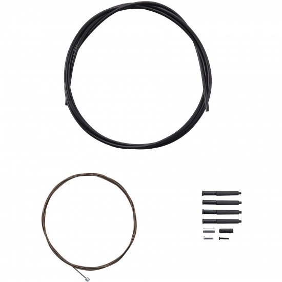 Shimano MTB gear cable set for rear only, Polymer coated stainless steel inner, black
