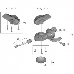 Shimano SL-R3000 main lever cover and fixing screw Shimano SL-R3000 main lever cover and fixing screw