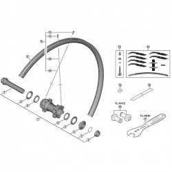 Shimano WH-RX31-F12 Complete hub axle