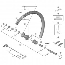 Shimano WH-R9100-C40-TU-R left hand lock bolt unit Shimano WH-R9100-C40-TU-R left hand lock bolt unit
