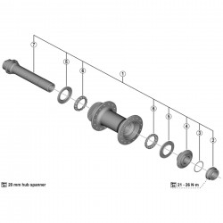 Shimano WH-RS170-CL-F12 ball retainer 5/32 x 15 mm