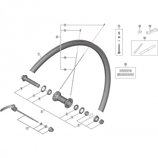 Shimano WH-RS700-C30-TL-F spoke, 280.5 mm Shimano WH-RS700-C30-TL-F spoke, 280.5 mm