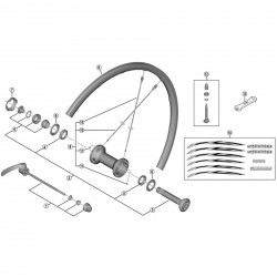 Shimano WH-RS500-TL-F spoke 284 mm with plug and washer Shimano WH-RS500-TL-F spoke 284 mm with plug and washer