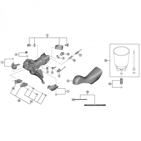 Shimano ST-R8020 bracket covers, pair