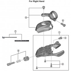 Shimano SL-M9100 right hand case cover fixing screw unit Shimano SL-M9100 right hand case cover fixing screw unit