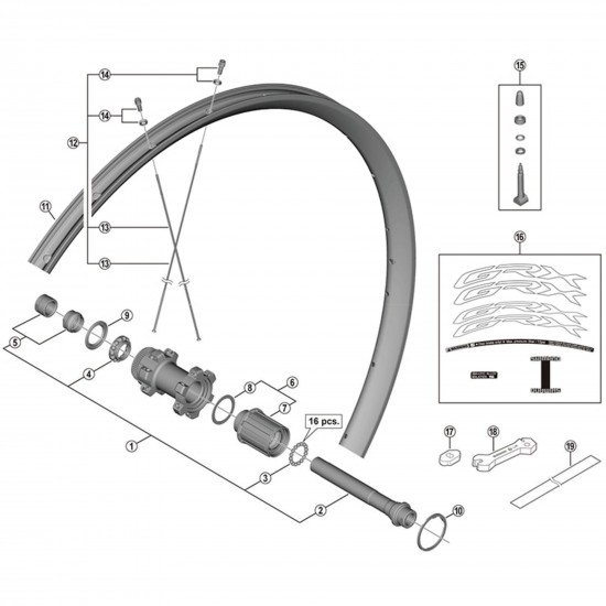 Shimano WH-RX570-TL-650B spoke, 277 mm