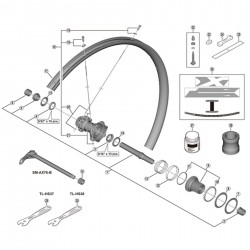 Shimano WH-M8100-TL-F15-B-275 spoke, 283 mm Shimano WH-M8100-TL-F15-B-275 spoke, 283 mm