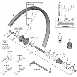 Shimano WH-M8120-TL-R12-B-275 spoke, 269.5 mm Shimano WH-M8120-TL-R12-B-275 spoke, 269.5 mm