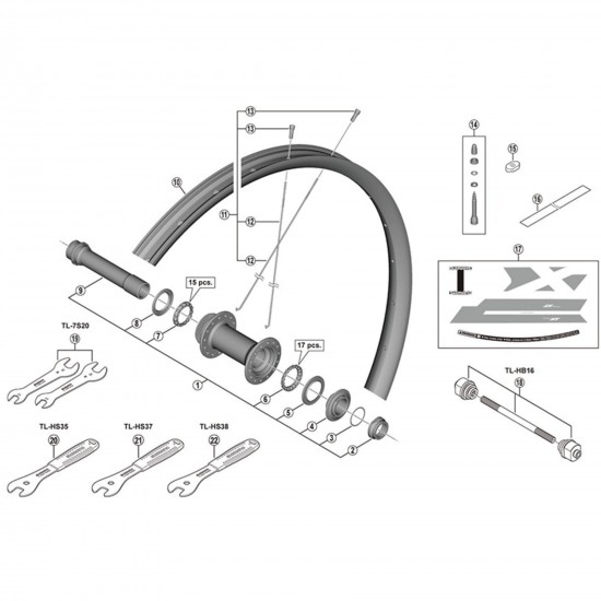 Shimano WH-M8120-TL-F15-B-29 spoke, 293 mm