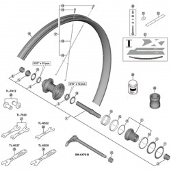 Shimano WH-M8120-TL-R15-B-29 spoke, 287.5 mm Shimano WH-M8120-TL-R15-B-29 spoke, 287.5 mm
