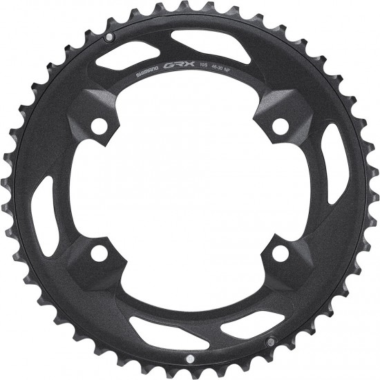 Shimano FC-RX600 GRX 10 speed double outer chainring 46T-NF, for 46-30T Shimano FC-RX600 GRX 10 speed double outer chainring 46T-NF, for 46-30T