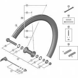 Shimano WH-R9200-C50-TU-F spoke, 261 mm Shimano WH-R9200-C50-TU-F spoke, 261 mm