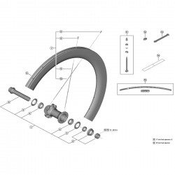 Shimano WH-R9270-C60-HR-TU-F right hand spoke, 250 mm