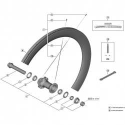 Shimano WH-R9270-C60-HR-TU-F left hand spoke, 252 mm