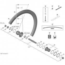 Shimano WH-R9270-C50-TL-R left hand spoke, 253 mm Shimano WH-R9270-C50-TL-R left hand spoke, 253 mm