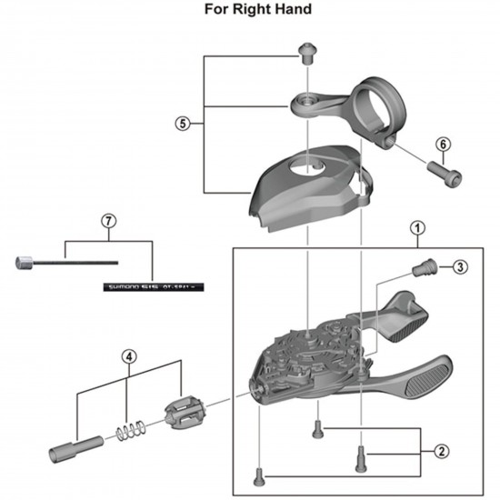 Shimano SL-M8130-R11 right hand shifting lever unit