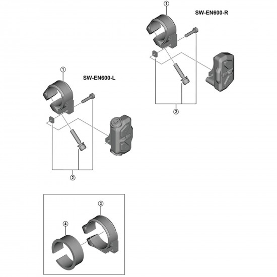 Shimano SW-EN600 stay with nut 35 mm Shimano SW-EN600 stay with nut 35 mm