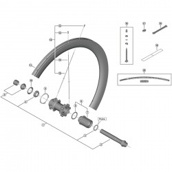 Shimano WH-R8170-C50-TL-R left hand spoke, 253 mm Shimano WH-R8170-C50-TL-R left hand spoke, 253 mm