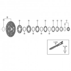 Shimano CS-R7100 sprocket, 11T C, built in spacer type Shimano CS-R7100 sprocket, 11T C, built in spacer type