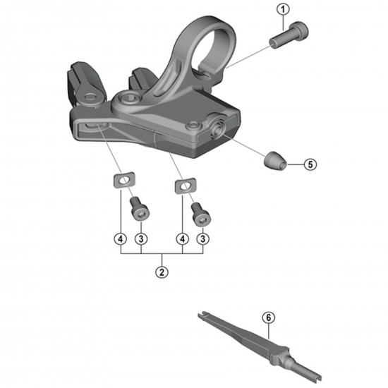 Shimano SW-M8150 lever unit fixing screw and washer, M4 set Shimano SW-M8150 lever unit fixing screw and washer, M4 set