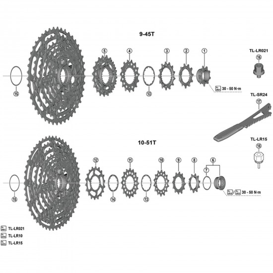 Shimano CS-M9200 sprocket 15T F Shimano CS-M9200 sprocket 15T F