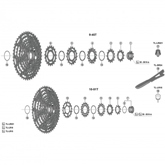 Shimano CS-M8200-12 sprocket 17T N
