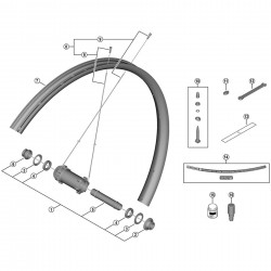Shimano WH-M9200-TL-F15-B-29 spoke and nipple, 300 mm Shimano WH-M9200-TL-F15-B-29 spoke and nipple, 300 mm