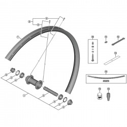 Shimano WH-M8200-TL-F15-B-29 spoke and nipple, 298 mm Shimano WH-M8200-TL-F15-B-29 spoke and nipple, 298 mm