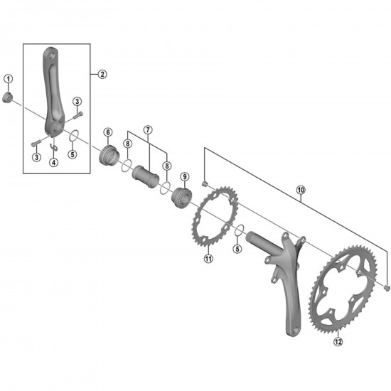 Shimano FC-RS400 Tiagra 10 speed inner chainring 34T-NA for 50/34T black Shimano FC-RS400 Tiagra 10 speed inner chainring 34T-NA for 50/34T black