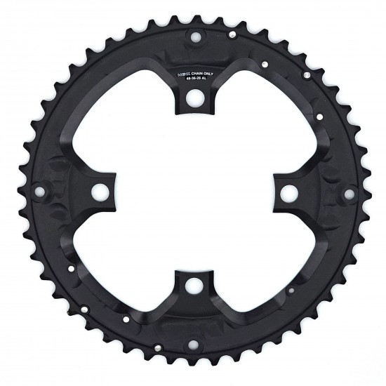 Shimano FC-T6010 10 speed triple outer chainring, 48T, for chain guard, black Shimano FC-T6010 10 speed triple outer chainring, 48T, for chain guard, black